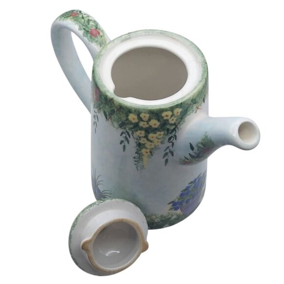 Vintage FIB Handpainted Ceramic Garden in Bloom Floral Coffee Tea Pot & Mug Set - Picture 3 of 11